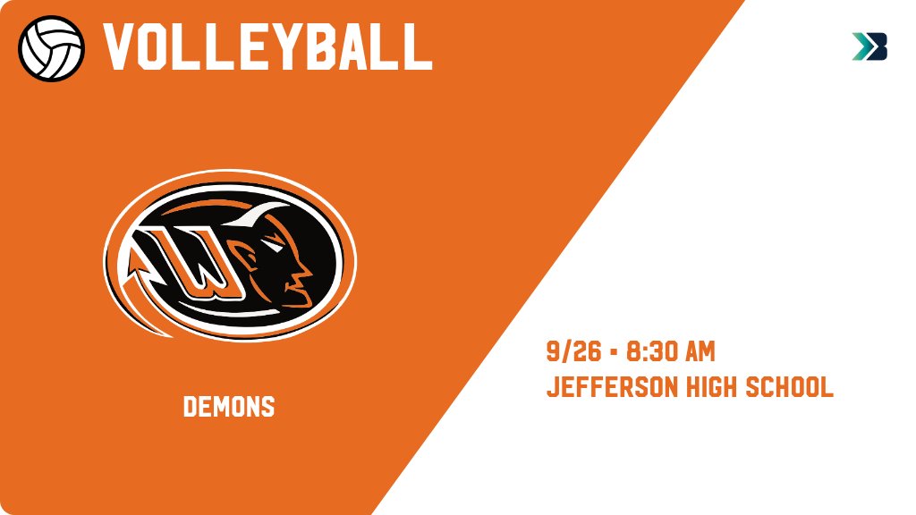 wash_pride's tweet photo. Volleyball (Freshman) Game Day! - Check out the event preview for the Washington Demons. It starts at 8:30 AM and is at Jefferson High School. https://t.co/sqErLEbIHf