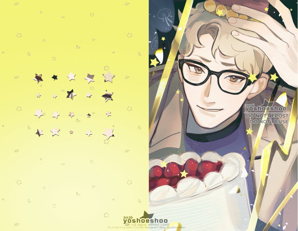 yoshoeshoo's tweet photo. (2/2) Happy 30th Birthday, my dearest Tsukishima 🌙 

#Tsukishima #月島蛍 #月島蛍生誕祭2026 https://t.co/72iH4tu6y8