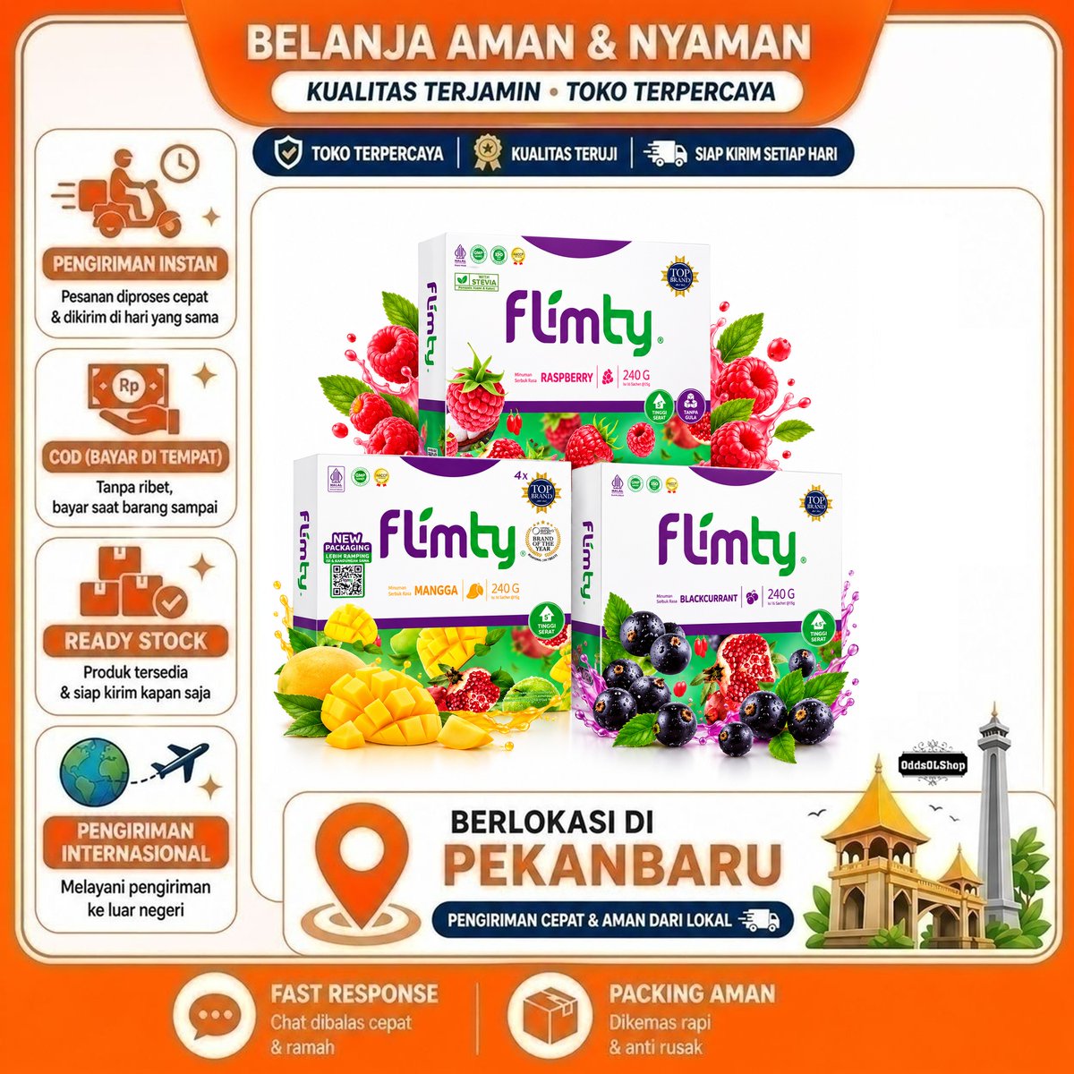 oddssexy's tweet photo. Flimty Minuman Serbuk Rasa Raspberry / Mangga / Blackcurrant Instant Powder Drink - Tinggi Serat COD https://t.co/EXjWZgEopR