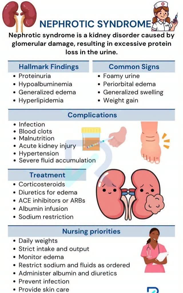 MededDaily42640's tweet photo. NEPHROTIC SYNDROME https://t.co/hkLDJZb2eP