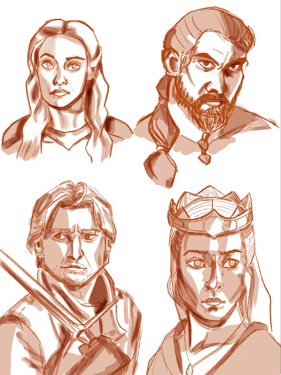 VikiOrario's tweet photo. Quick portrait sketches from Westeros 👑

#GoT #HotD #digitalart #artistsonx https://t.co/JL6K8QghSw