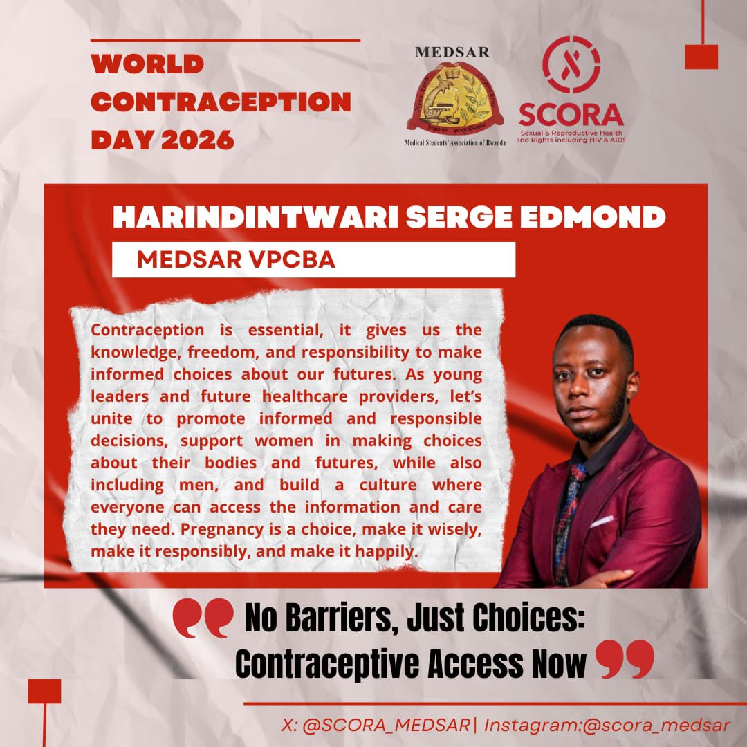 LAXEdmond's tweet photo. 🌍 Today, on #WorldContraceptionDay2026, we are reminded that contraception is more than preventing pregnancy, it is about knowledge, choice, dignity and access.

Know Your Options. Make an Informed Choice.
#SCORA #MEDSAR #WCD2026 https://t.co/517VVMvvq1
