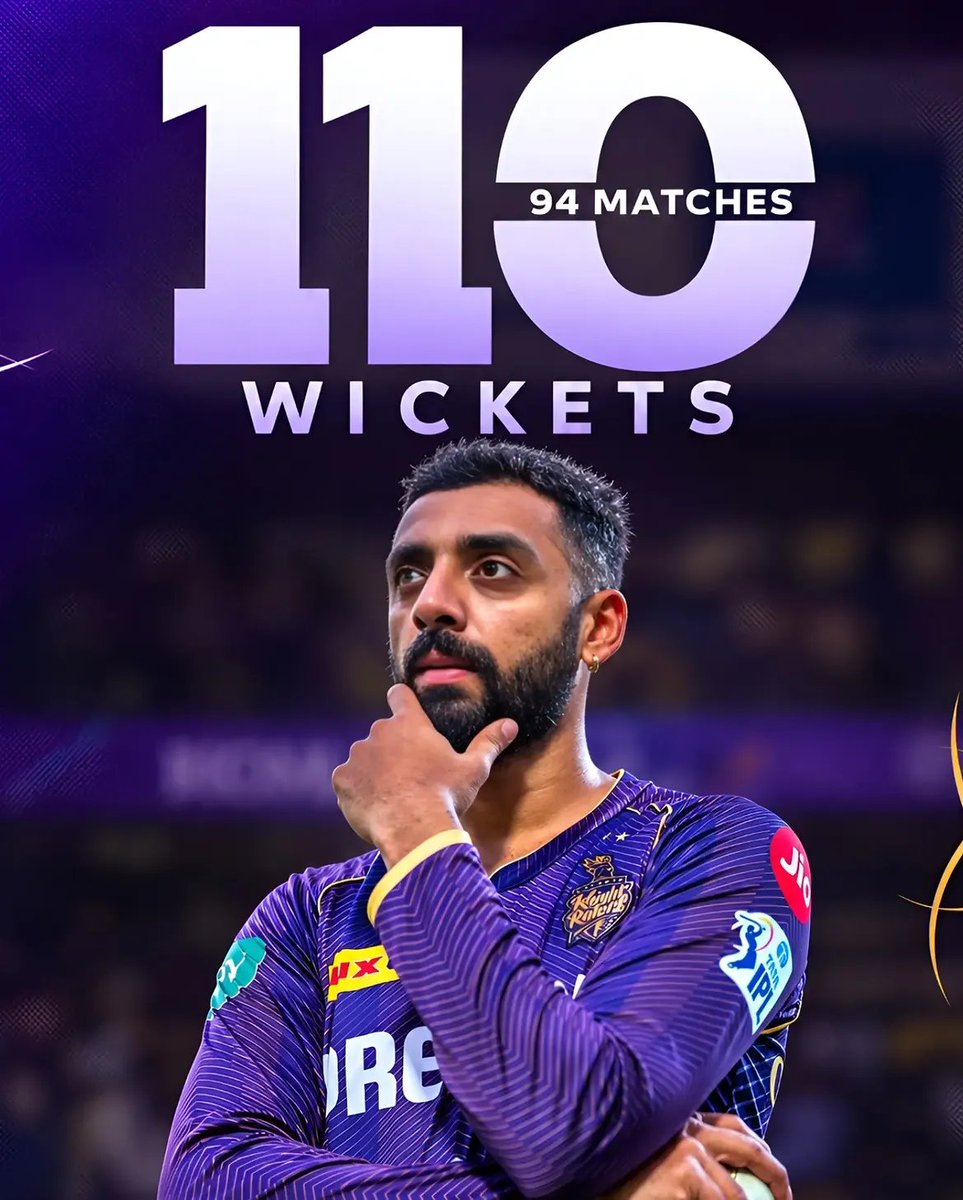 Rokte_Amarr_KKR's tweet photo. 110 wickets in 94 matches. 🫡💜

Six years of mystery, magic and match-winning spells in purple.

And as Varun looks ahead, so do we.

More memories. More wickets. More magic. 🌀

[End of The Thread] https://t.co/ghoqV7n3ln