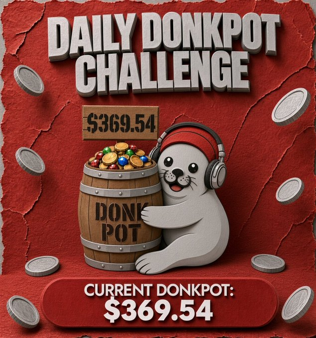 SealStatsHQ's tweet photo. TWO DONKPOTS TODAY! BE SURE TO ENTER YESTERDAY'S AS WELL!
 Drop your Kick username + slot call below (specify if it's normal/super)  

 If it pays...  
🎩 >1x, keep your winnings! 
🎩<1x, added to DONKPOT 
🎩>10x keep your winnings AND THE DONKPOT!   

You must be there live & have your Kick + Discord linked so we can pay you. We'll see you soon!