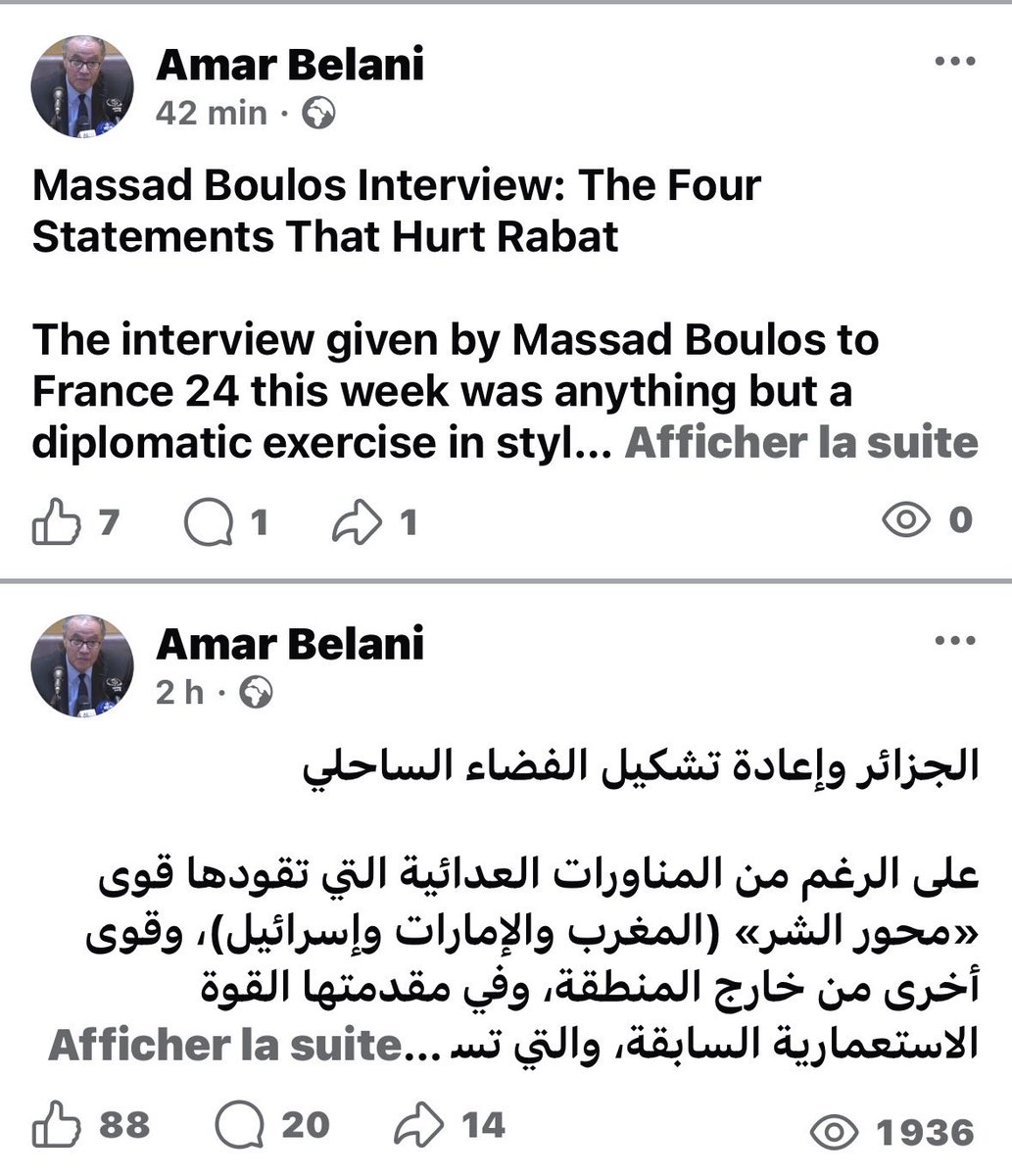 AmarBelaniyam's tweet photo. #Algeria
#Morocco
#WesternSahara
#WesternSaharaConflict
#Geopolitics
#Diplomacy
#Maghreb
#Sahel
#Africa
#SelfDetermination
#InternationalLaw
#UnitedNations https://t.co/vSExv34EAb