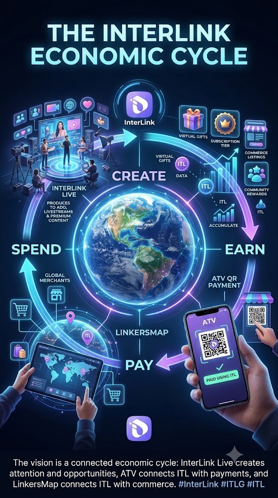 Naga0bp's tweet photo. where creativity, commerce, and payments intersect. This innovative ecosystem connects creators and merchants globally through the ITL token, fostering growth opportunity. Experience the future of decentralized finance and commerce with #InterLink #ITLG #ITL #EconomicCycle #Web3 https://t.co/pJjj5r1lBO