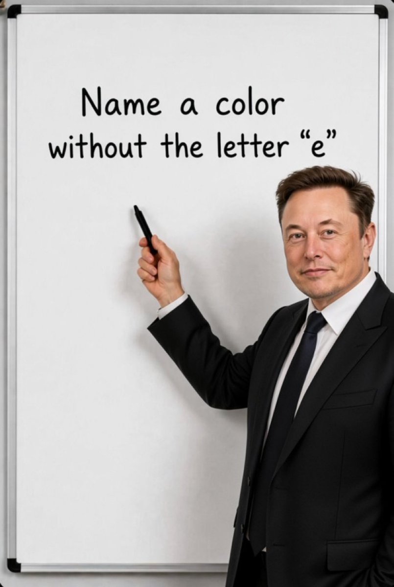 HenryCollinsss's tweet photo. Can you name a color that doesn’t contain the letter “E”? 👀 https://t.co/UOAZYGwcRl