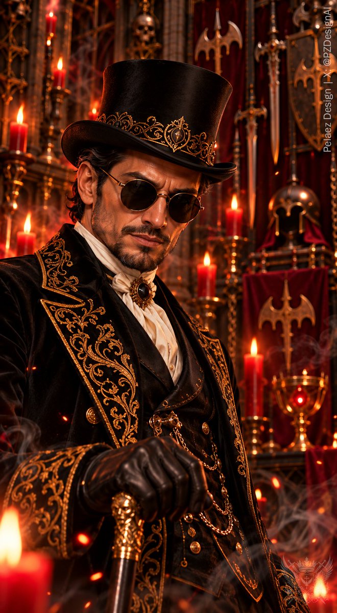 PZDesignAI's tweet photo. Santiago Calderon - Coven Lord &amp; Great Dragon in Human Form

#AIfilm #MidnightFare #ValentinaSato https://t.co/XB5kCZ3j6i