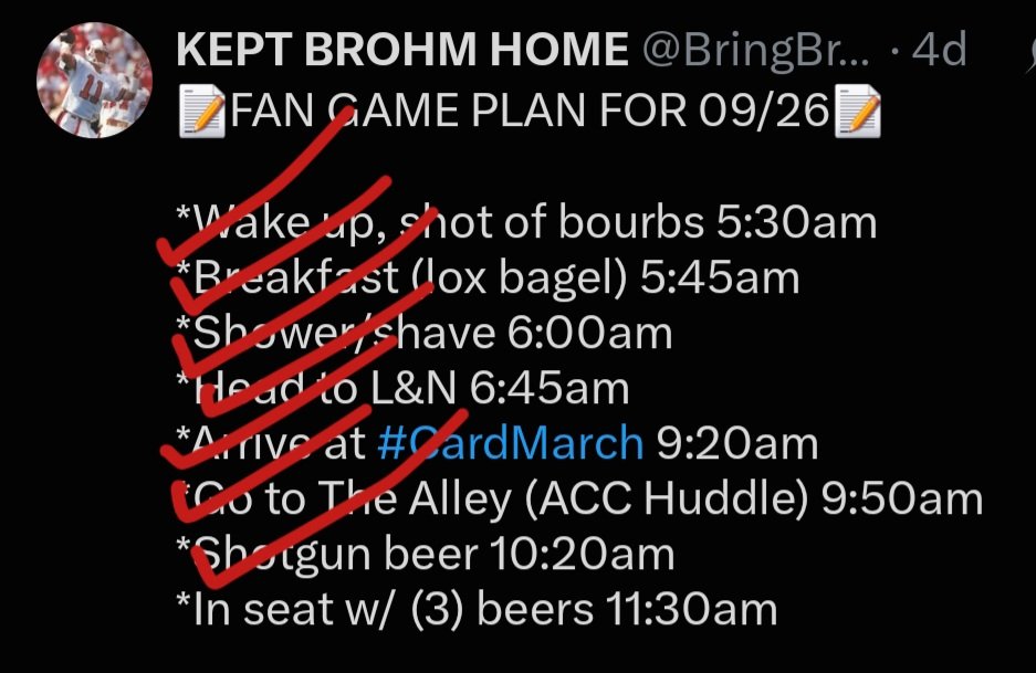 BringBrohmHome's tweet photo. ON SCHEDULE!
#BeatWakeForest #FanWithAPlan https://t.co/GlmMHBAifj