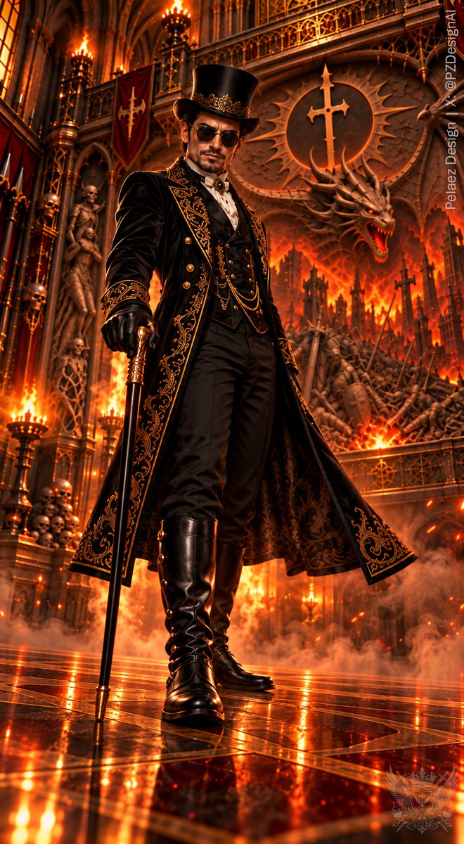 PZDesignAI's tweet photo. Santiago Calderon - Coven Lord &amp; Great Dragon in Human Form

#AIfilm #MidnightFare #ValentinaSato https://t.co/XB5kCZ3j6i