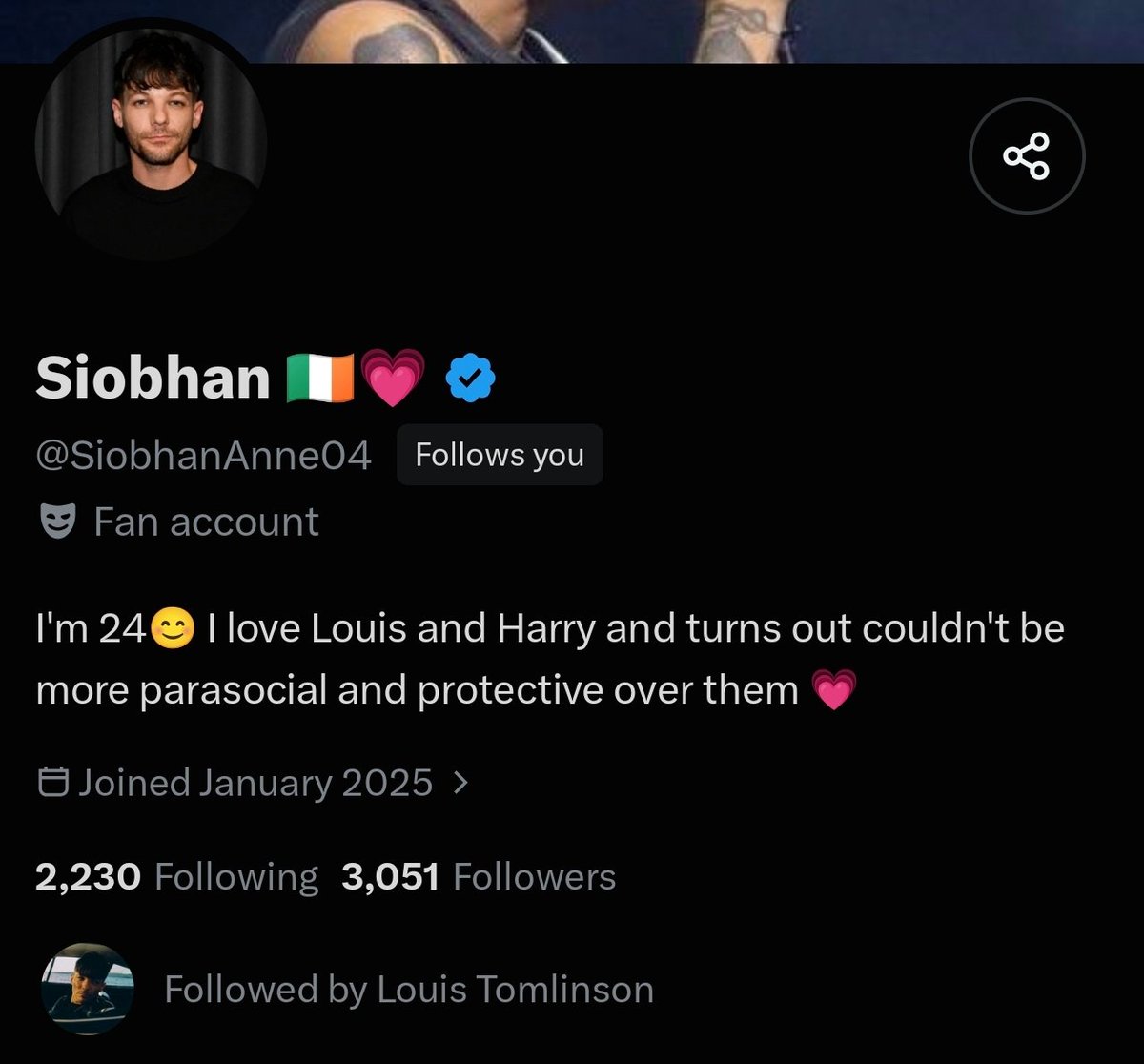 OT5Dailys's tweet photo. Louis Tomlinson followed this account on X recently. https://t.co/Gv5f2QrCkp