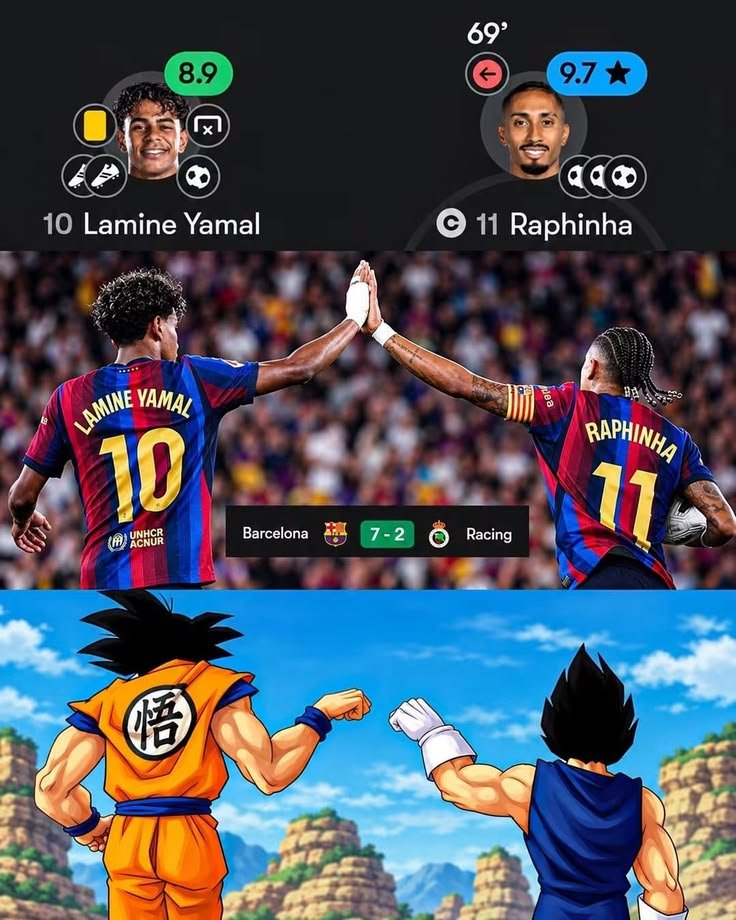 football_dailyX's tweet photo. Raphinha X Yamal https://t.co/FvdYWedL8p