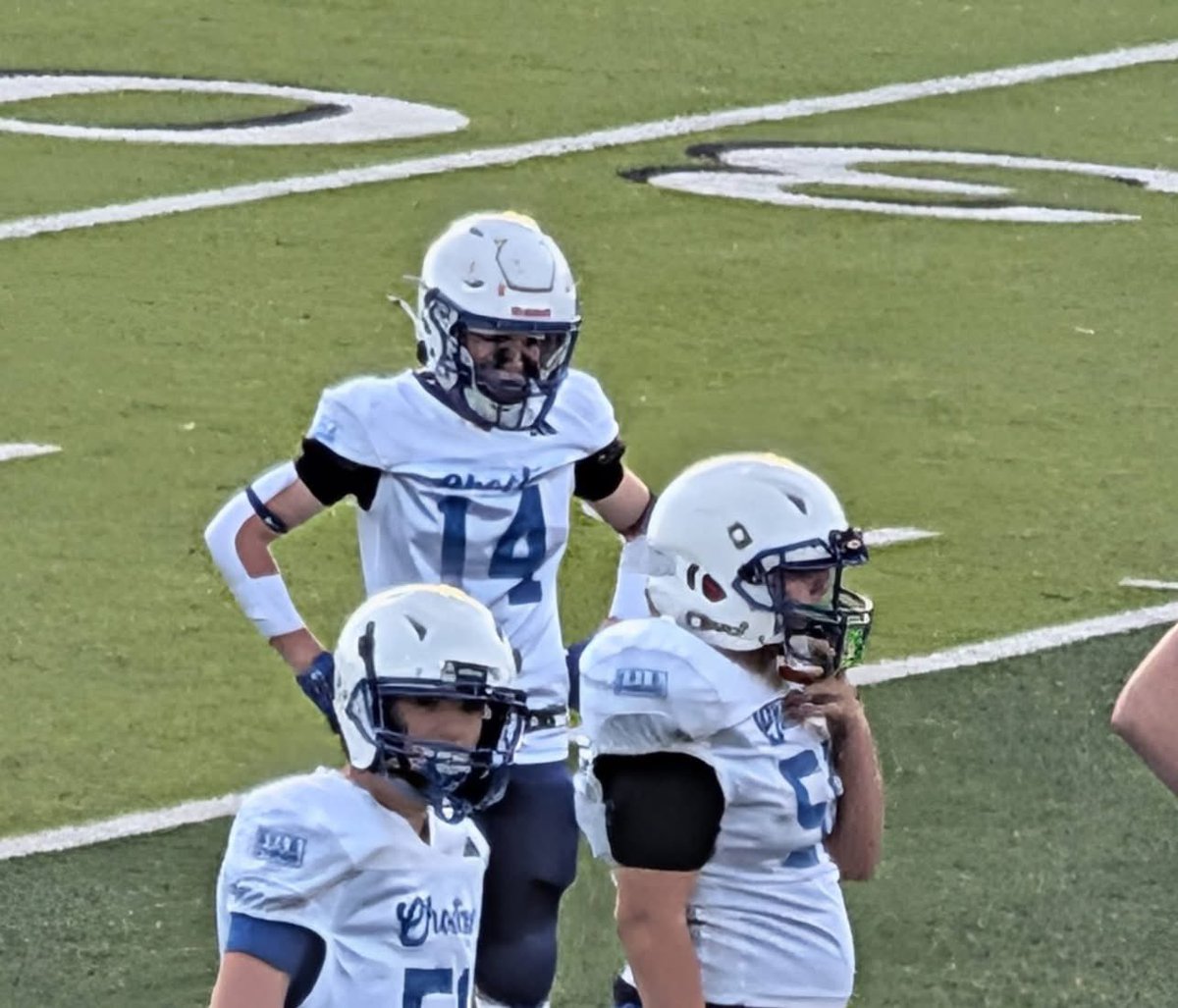 wdoxoxo91's tweet photo. We won 30-8 over Mustang south I had 1 passing touchdown 1 sack and 7 tackles, deer creek next week https://t.co/WKREhBFLoD