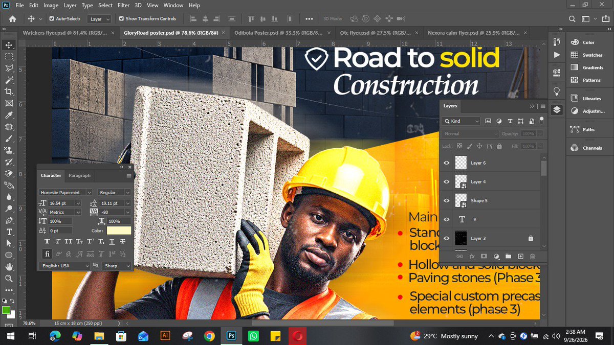 graphics49425's tweet photo. "Clean and simple or too much? 🤔”

Gloryroad flyer
I deliver design solutions that speak Brands that sell ✍️✅ 

#chatmeup
#visualdesigner
#letscreate📈✅ https://t.co/z5u0jg4grL