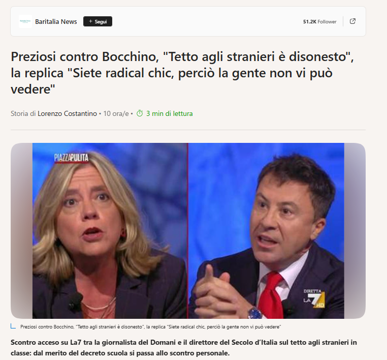Siddh60's tweet photo. Ancora non ci hanno spiegato perchè le classi col tetto agli #stranieri sarebbero #ghetti!
E' un ghetto dove ci sono più italiani?
Ma di cosa sta parlando la #sinistra?
In mancanza di idee e di critiche fondate si inventabno uno slogan e se lo ripetono!
Come il #genocidio inventato a #Gaza!
#scuola
https://t.co/7dmXIUQU5l