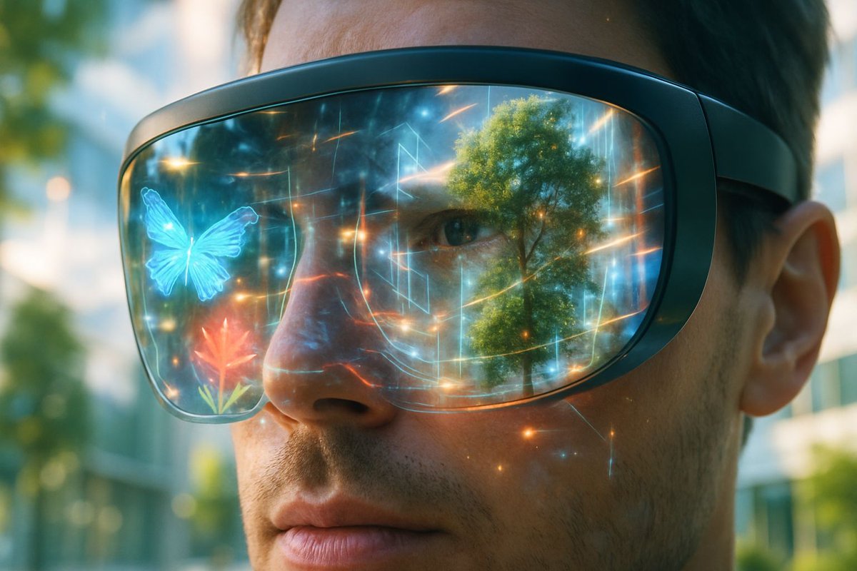 ai_framesss's tweet photo. Meta's latest VR glasses deploy holograms so realistic, they might genuinely distort your sense of reality. Tethered to a compute puck, these XR passthrough devices are pushing past Xreal and Google's Aura in blending virtual and real worlds. Watch brain boundaries blur. #MetaVR https://t.co/xspzKhJfh9