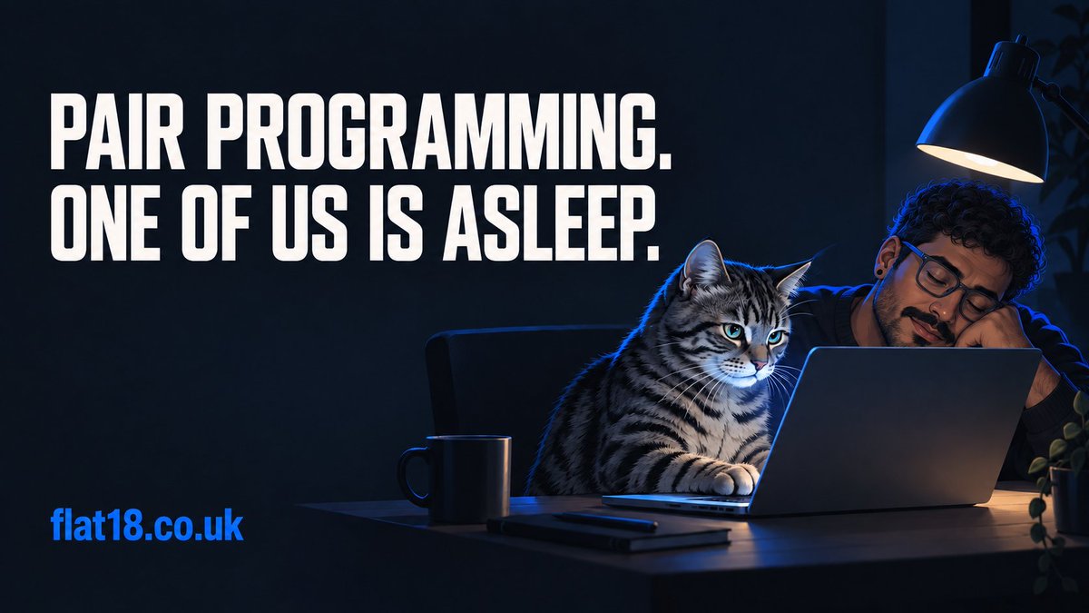 f18_dev's tweet photo. Caturday pair programming: one of us is asleep, the other is watching the build. 🐈💻 What’s your cat’s job title? https://t.co/CfdmNWHy1N #Caturday https://t.co/2KJHLnfbJM