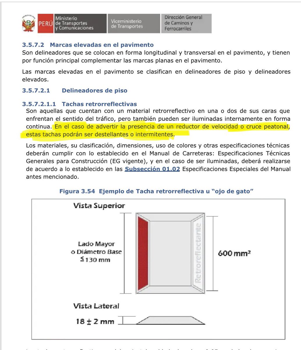 dafairlie's tweet photo. Av. Raúl Ferrero (@munimolina):
Estas tachas destellantes solo pueden usarse para enfatizar pasos peatonales o rompemuelles (y deben ser amarillas). Para delimitar carriles solo pueden usarse tachas retrorreflectivas.
Esto DISTRAE, es un GASTO frívolo, y ¡VIOLA la norma del MTC! https://t.co/W97LvIqhXA