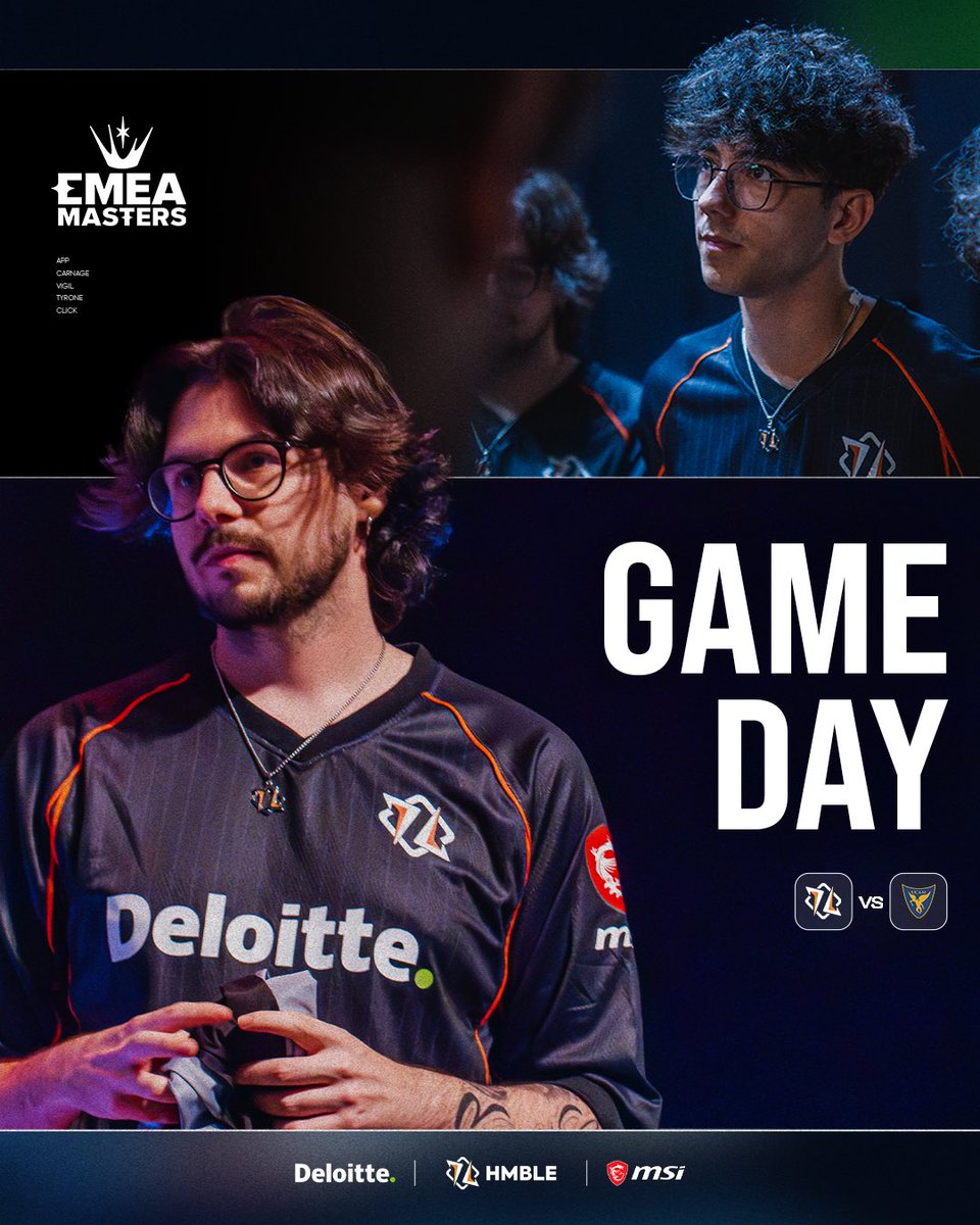 TeamHmble's tweet photo. EMEA MASTERS

The three-time champions of Italy will be facing @UCAM_esports today at 19:00.

Another opportunity to prove what we are capable of, let’s make it count 👊 #HMBWIN https://t.co/Vn3omd8M5z
