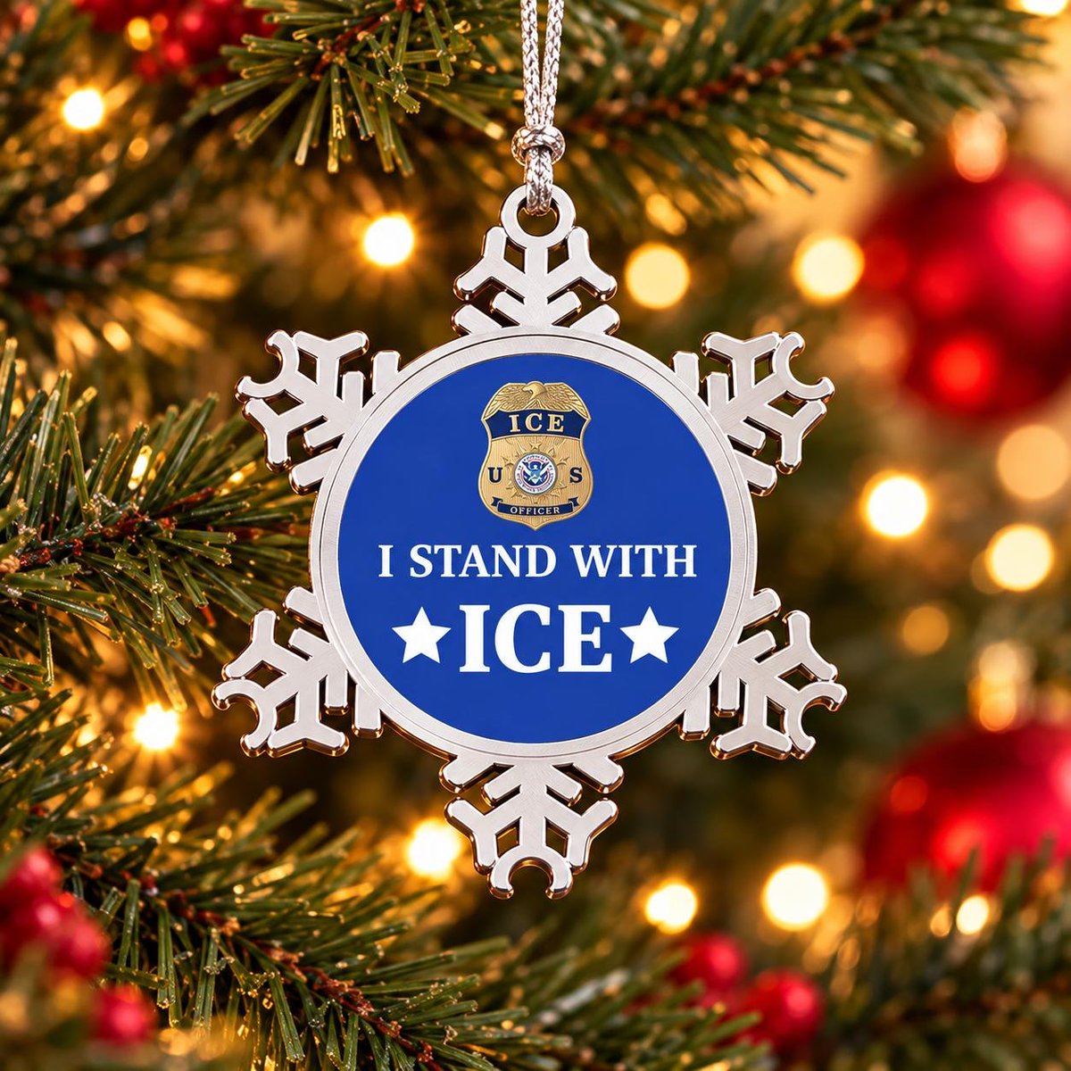 max_associates's tweet photo. I Stand With ICE Snowflake Ornament | Pewter Law Enforcement by MaxAssociates $23.99
10% off and free shipping in the USA!!
#IstandwithICE #USA #MAGA #Trump #America
 https://t.co/aFO1zwjezs via @Etsy https://t.co/thtPDJJOZN