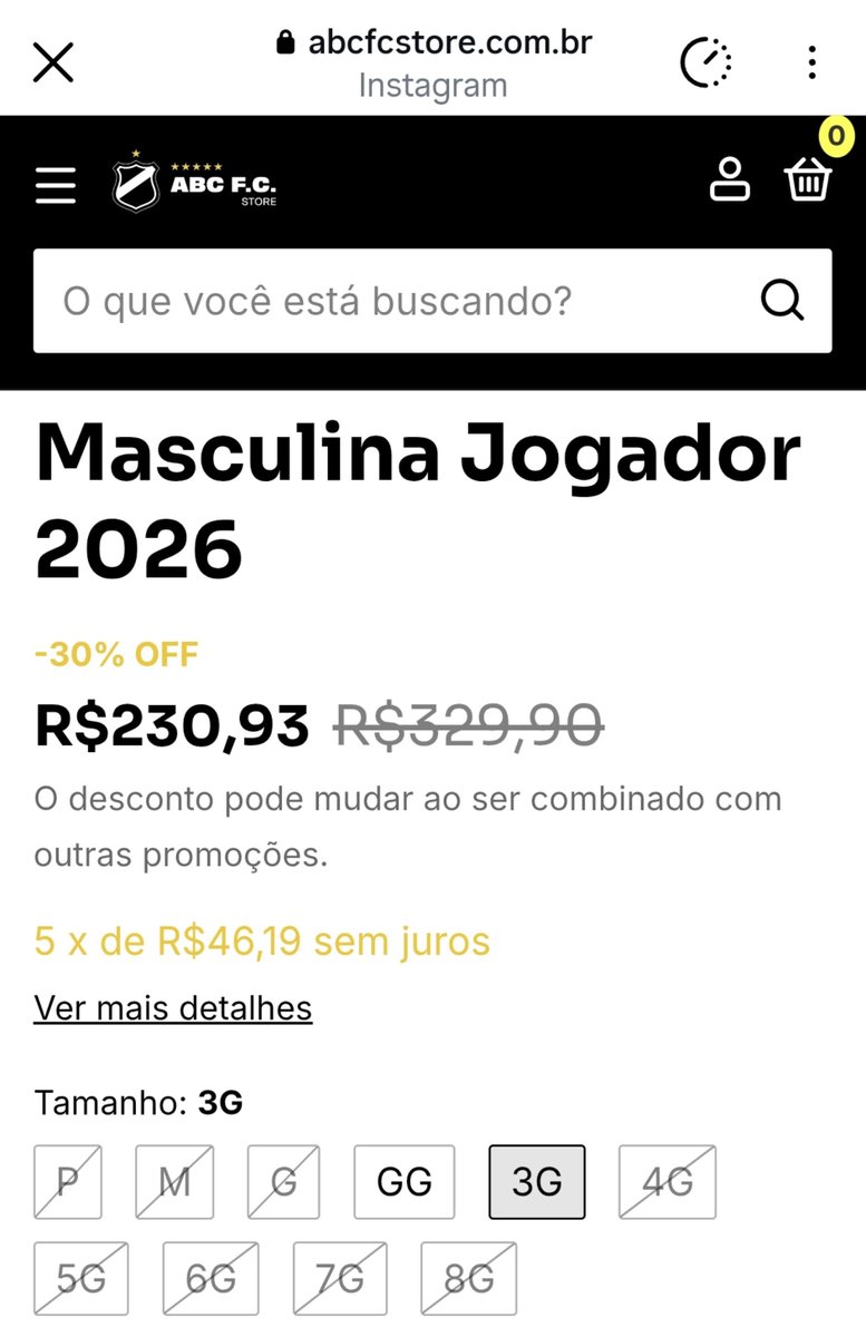 ruzarn's tweet photo. 🚨✨ 30% OFF
Camisa Oficial do ABC
Tam: GG e 3G

🔗https://t.co/e87kQISMgb https://t.co/cTjmVdqZe4