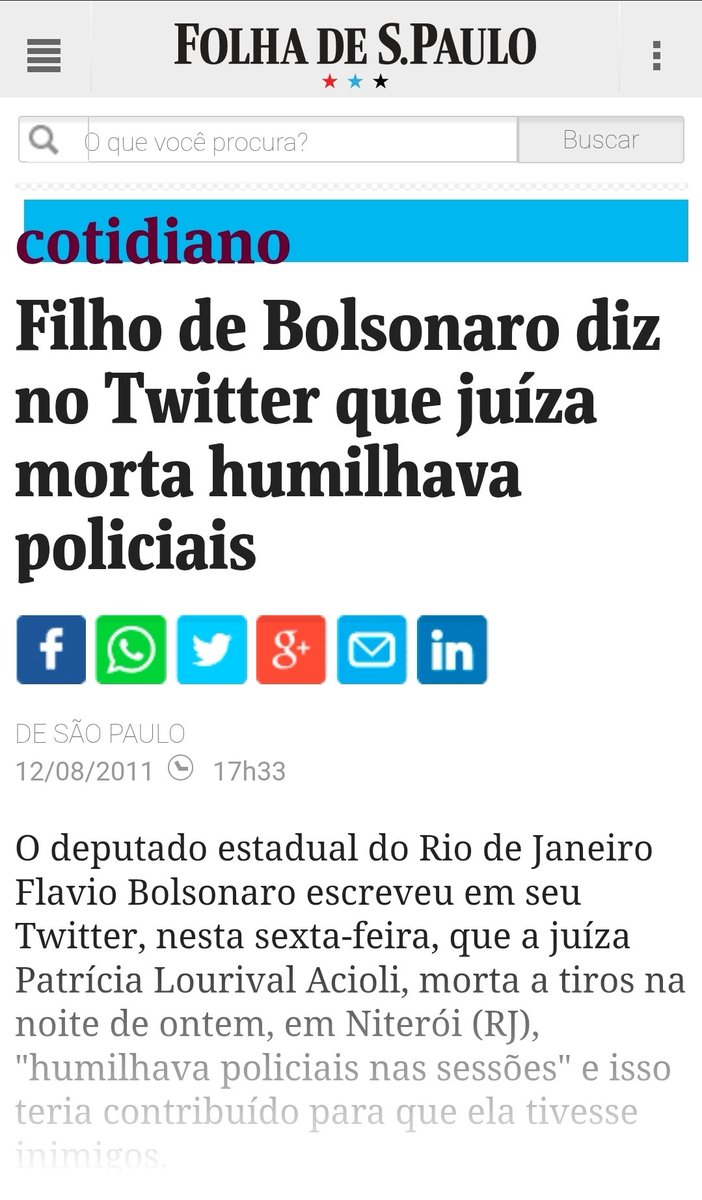 RaimundoDante's tweet photo. Os mais jovens não devem saber, mas, em 2011, havia uma juíza famosa no Brasil por prender milicianos no Rio de Janeiro.

Seu nome: Patrícia Acioli. 

Aos 47 anos, ela foi morta por 2 homens em 11/08 com 21 tiros na porta de casa.

Essas foram umas das reações políticas à época: https://t.co/XDVR82OAQc