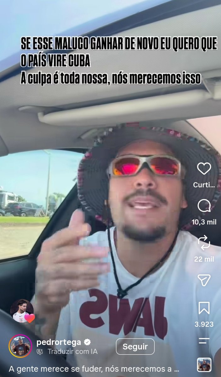 NJanfren's tweet photo. Olha o tipo de merda que o Pedro Raul segue e compactua com opinião.

O tal do Pedro Ortega putinho com o fim das bets, dando chilique e torcendo pro Brasil virar Cuba e geral passar dificuldade.

"Ah, mas ele pode curtir e seguir quem quiser, Rodrigues" sim, e eu posso achar ele um imbecil por isso.

Horrível como jogador e como pessoa também. Parabéns, Pedro Raul.