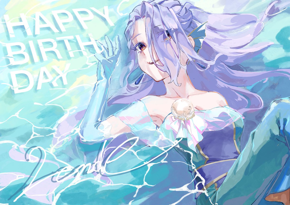 Dream_make_up_'s tweet photo. 今日9/27はウィスタリアの気ままなお姉さん💜🐠
レンデの誕生日！🎁
みんなでお祝いしよう！🧁
#OC #一次創作 https://t.co/AG6xzsivFa