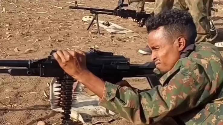 HeloBongiovani's tweet photo. #Etiópia 🇪🇹: Combatentes ligados às “Forças de Defesa de Tigray” realizam exercícios de tiro com variantes da metralhadora PK. (vídeo)

https://t.co/XC4ujhavhI https://t.co/7LFsCy26Da
