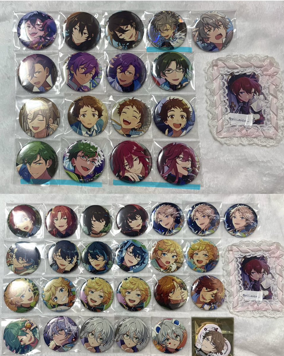 riii_nico_'s tweet photo. 【 交換 】 あんスタ コレクション缶バッジ コレ缶 Mar. Apr. Jul. Oug.周年

譲 英智 渉 桃李 弓弦 スバル 真緒 真 千秋 奏汰 鉄虎 忍 翠 一彩 藍良 巽 マヨイ 零 晃牙 アドニス 敬人 維吹 友也 なずな 創 光 ジュイス 望見 茨 燐音 HiMERU ニキ こはく みか ひなた ゆうた 司 レオ 凛月 嵐 つむぎ ⬇️ https://t.co/mnNKL5wUVX
