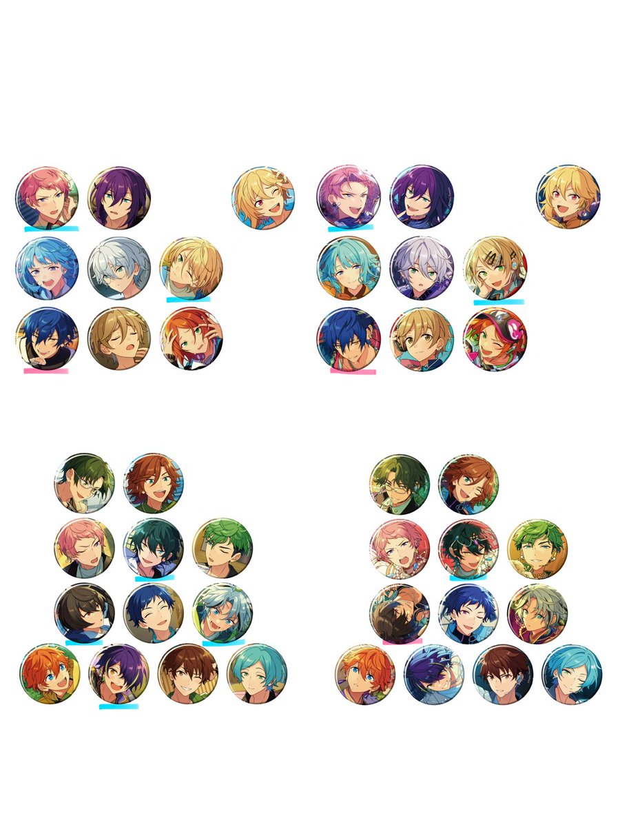 riii_nico_'s tweet photo. 【 交換 】 あんスタ コレクション缶バッジ コレ缶 Mar. Apr. Jul. Oug.周年

譲 英智 渉 桃李 弓弦 スバル 真緒 真 千秋 奏汰 鉄虎 忍 翠 一彩 藍良 巽 マヨイ 零 晃牙 アドニス 敬人 維吹 友也 なずな 創 光 ジュイス 望見 茨 燐音 HiMERU ニキ こはく みか ひなた ゆうた 司 レオ 凛月 嵐 つむぎ ⬇️ https://t.co/mnNKL5wUVX