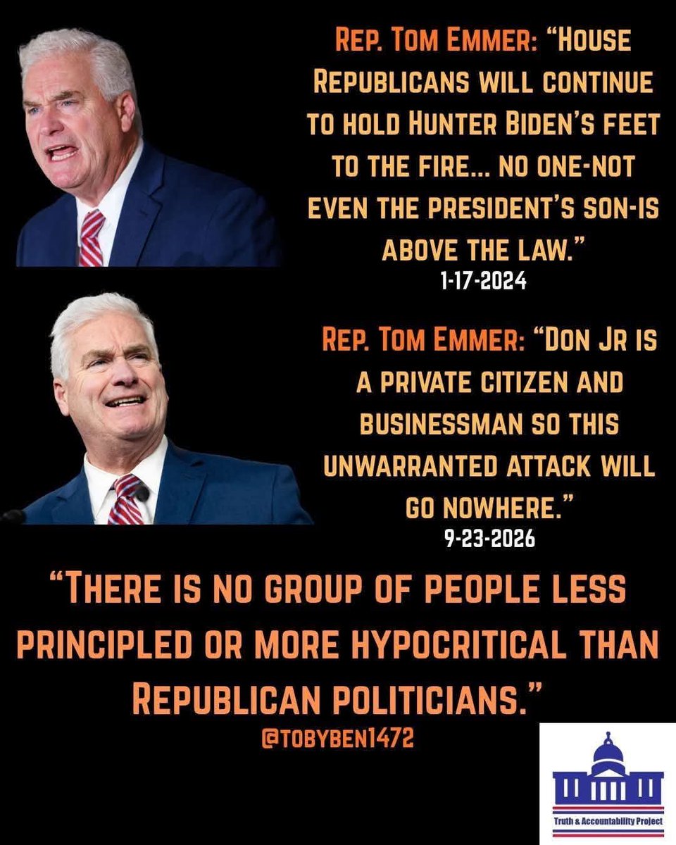 Christo12919382's tweet photo. Anyone else sick of the GOP Hypocrisy?
Can we please vote Emmer out on Nov 3rd? https://t.co/W9oaRpfJFP