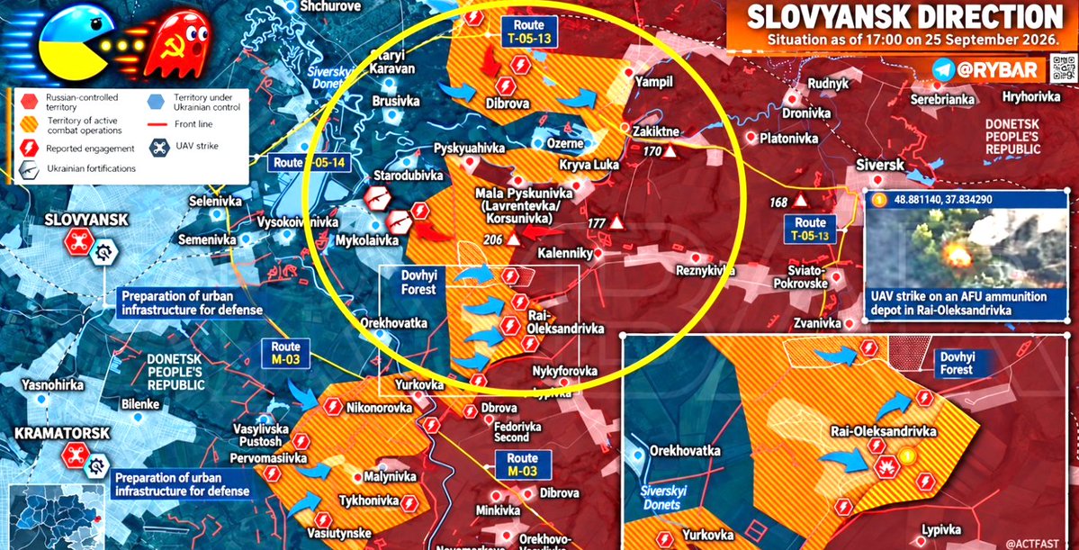 WW3finalboss's tweet photo. 🇺🇦🇷🇺 RUSSIA IS LOSING GROUND AS UKRAINE WIDENS THE SLOVIANSK COUNTEROFFENSIVE

Russian milbloggers report Ukrainian troops have broken into positions in both Yampil and Torske, adding to the pressure already building across the Sloviansk front.

This is no longer one isolated penetration.

Ukraine 🇺🇦 is widening the counteroffensive while Russia 🇷🇺 is reportedly pulling forces from other sectors to contain the 3rd Army Corps. That creates another problem for Moscow: every formation shifted here leaves another part of the front thinner.

The imbalance in readiness may matter even more.

Ukraine has rested formations available for further operations, while many Russian units are already exhausted from months of continuous fighting. A fresh Russian mobilization would not solve that immediately. Training another 200,000 to 300,000 men to a useful standard would take months, and many potential recruits would reportedly have little or no previous military service.

If Moscow keeps transferring experienced troops to stop Ukrainian advances around Sloviansk, it risks creating exactly the conditions Kyiv wants elsewhere.

The front is not just moving.

Russia is being forced to choose where it can afford to be weak.
