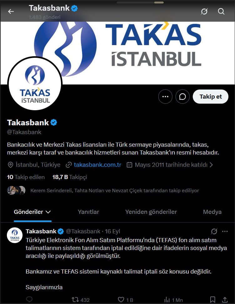 fonunmagdurlari's tweet photo. 🚨 10 GÜNDÜR DERİN SESSİZLİK: YORUMLARI KAPATIP KAÇAMAZSINIZ @Takasbank, ÇIKIN HESAP VERİN!

16 Eylül'de attığınız tek bir tweet vardı: 
📌 "Bankamız ve TEFAS kaynaklı talimat iptali söz konusu değildir." dediniz ve altına halkın tepkisini görmemek için yorumları kapattınız!

O günden beri tek bir kelime etmediniz. Ama bakın arkasından neler çıktı:

1️⃣ Garanti Bankası: Islak imzalı resmi yazıyla "17 Eylül sabah 08:48 ve 11:47'deki emirleri biz değil, TAKASBANK İPTAL ETTİ" dedi! 
2️⃣ Fibabanka: Resmen "TEFAS sistemi 13:30 öncesinde erken kapattığı için emirler reddedildi" belgesi verdi! 
3️⃣ Midas: Canlı destekte "Emir TEFAS'a iletilmeden ret mesajı üretilemez, ret veren TEFAS'tır" diye yazılı itiraf etti!

Şimdi tüm Türkiye'nin ve yüz binlerce mağdurun önünde soruyoruz:

📢 KOSKOCA TÜRKİYE BANKALARI SİZİ ISLAK İMZAYLA SUÇLARKEN NEDEN SUSUYORSUNUZ?!

Sabah 08:48'de, seans bile açılmadan sisteme girilen yasal satış emirlerini kim, hangi yetkiyle iptal etti?
Bankalar açıkça "Takasbank sildi" derken sessizliğe gömülerek bu skandalın üstünü örtebileceğinizi mi sanıyorsunuz?!

Yorumları kapatmak gerçeği gizlemez! @Takasbank çıkıp şeffafça kamuoyuna açıklama yapmak, logları ve iptalin arkasındaki iradeyi itiraf etmek ZORUNDASINIZ!

Biz kendi hakkımızı savunmazsak kimse bizim yerimize savunmaz!    

📌CİMER, KDK, SPK, Bankalar, TBB, BDDK, e-Dilekçe ve tüm milletvekillerine tek tıkla şikayet gönderebileceğiniz güncel hazır metinler için platformumuzdaki şikayet sihirbazını kullanın:  https://t.co/uynIzCiE0L 

#tly #thf #tmv #tp2 #pnu #fsu #doh #dfi #TeraMağduriyetiSonBulsun #fonmağdurları #FonMagdurlari #TefasMagdurlari #SPK #MehmetSimsek #TBMM #CIMER #KDK #DDK #FonMağdurları #TEFAS #Takasbank #Fibabanka #akbank #garanti @55erhanusta @cevdetakaychp @spkgovtr @Takasbank @memetsimsek @RTErdogan