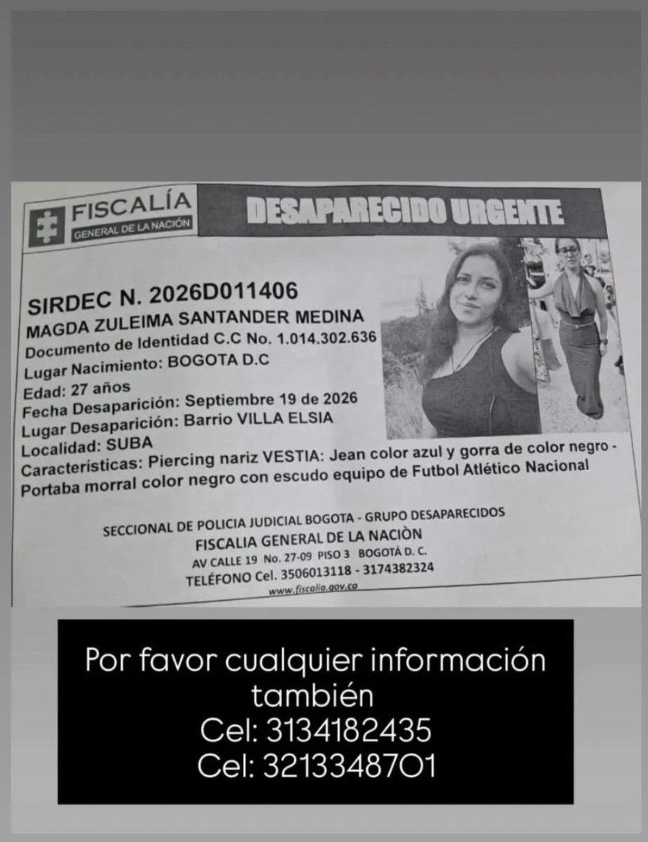 Paulaa_SF's tweet photo. Hola, ayudenme a difundir es una conocida y ya lleva 8 días desaparecida por favor 

RT ‼️

Gracias! 👏🏻 https://t.co/YrD5jlEdA5