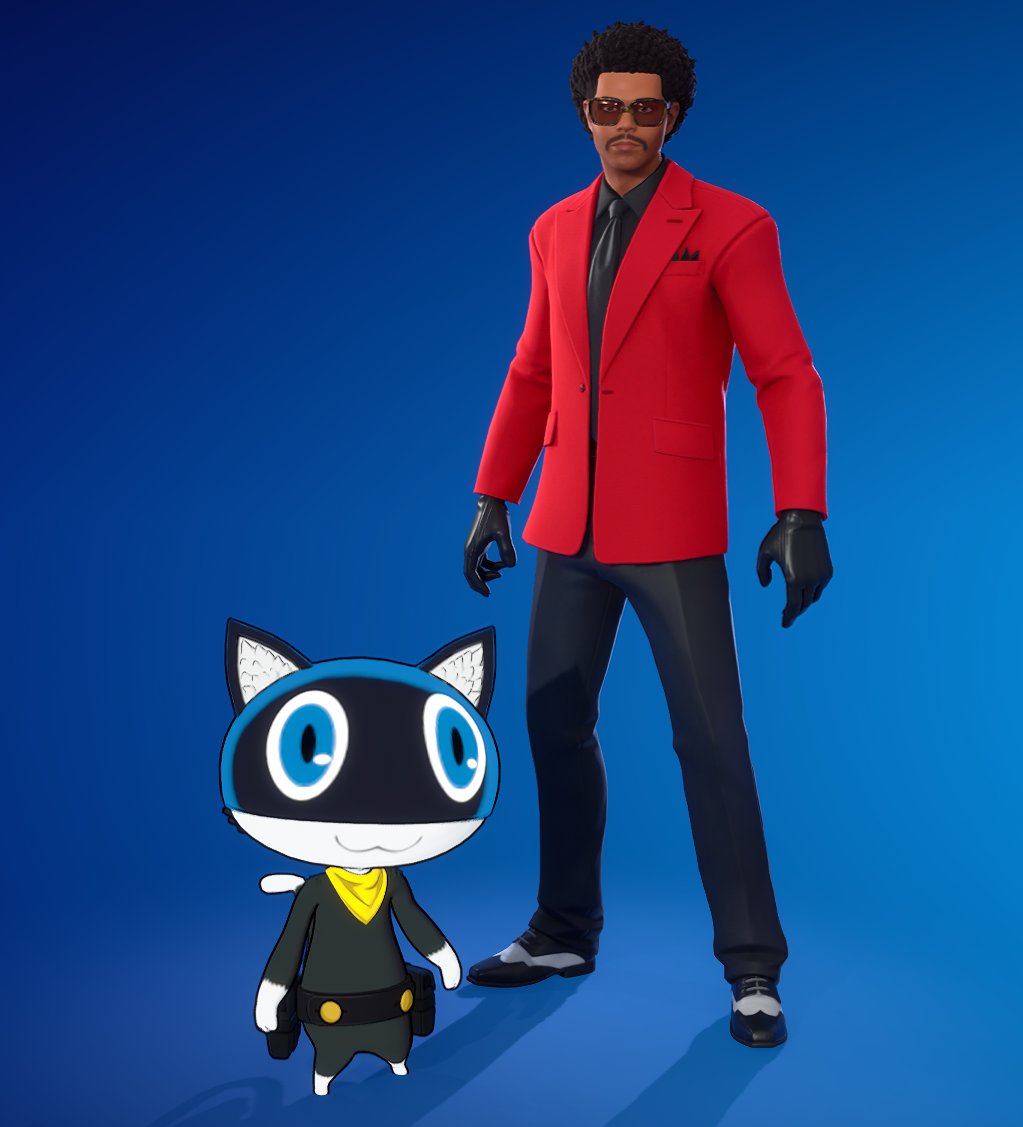 HYPEX's tweet photo. The Weeknd reposts images of him reuniting with Morgana in Fortnite 😭 https://t.co/q18posQeOA