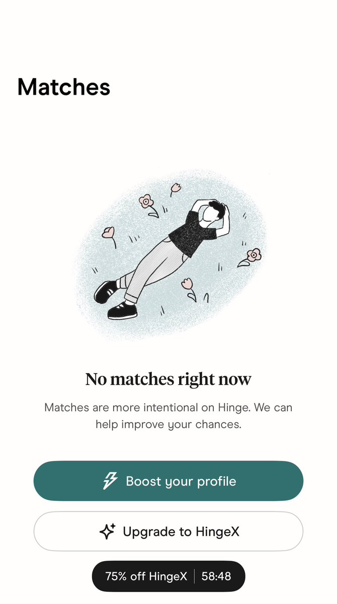 tony_dawgs's tweet photo. Anyone else’s Hinge down? Been having this glitch for a few months now. https://t.co/v1wPjIPrqN