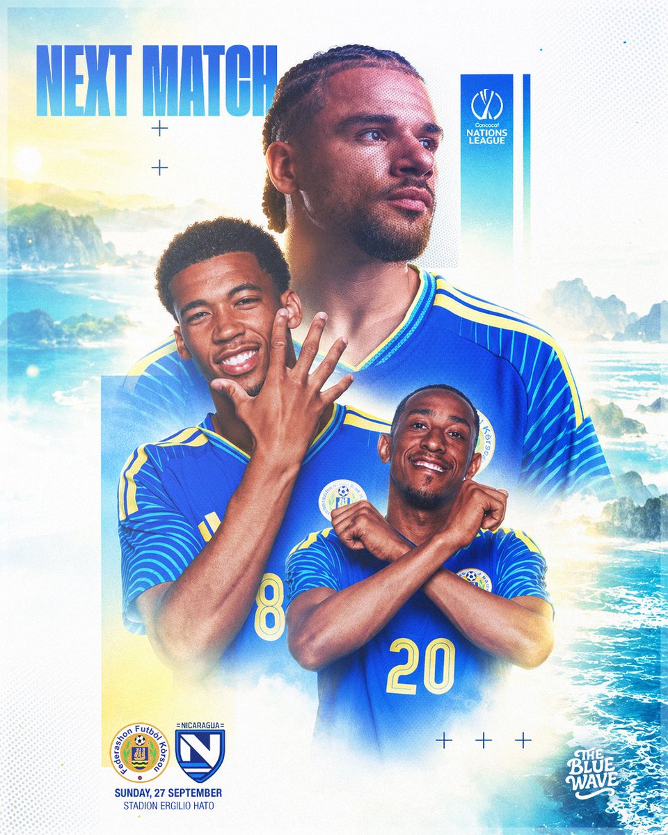 TheBlueWaveFFK's tweet photo. 𝗡𝗘𝗫𝗧 𝗨𝗣…Nicaragua 🇳🇮
Tomorrow our CONCACAF Nations League continues at home. Come and support the team. There are still some tickets available. Come in blue and make a wave. 💙
Get your tickets: https://t.co/OaqrqfCDSr
#TheBlueWave #Curaçao https://t.co/zIFxlSxhQs