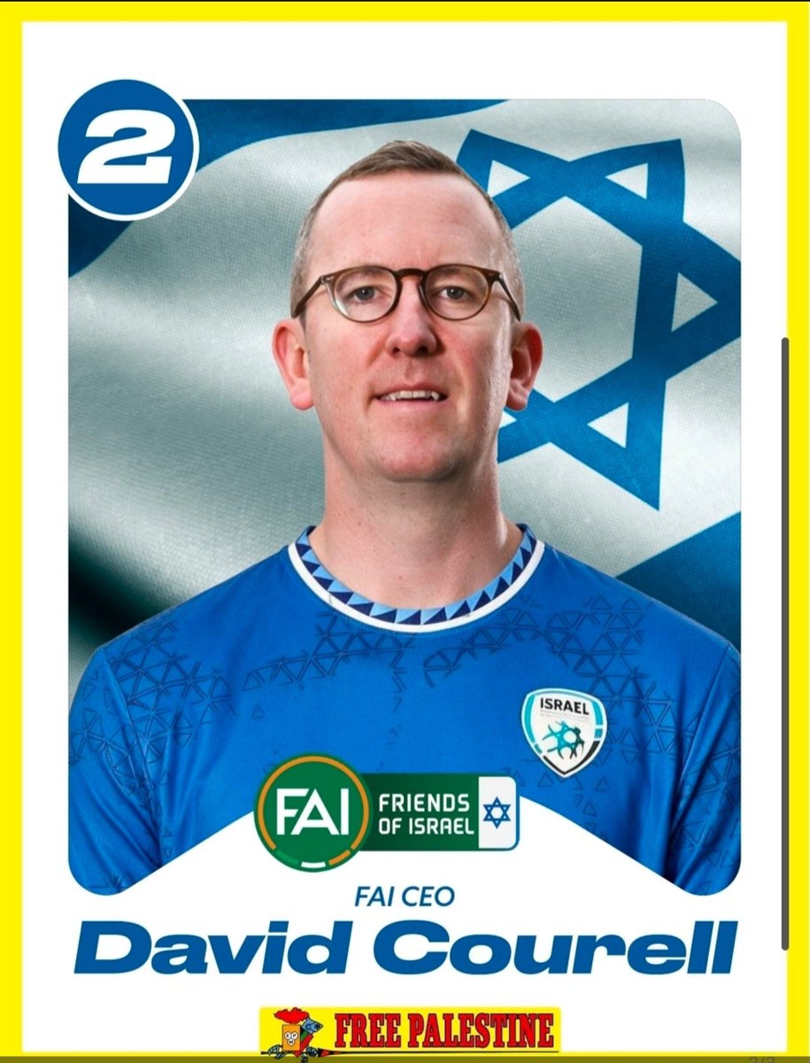 LeftistDad's tweet photo. My name is David Courell.  
I'm on €280,000  a year and I don't give a flying one about genocide. 
#stopthegame https://t.co/CIJxdfKSOO