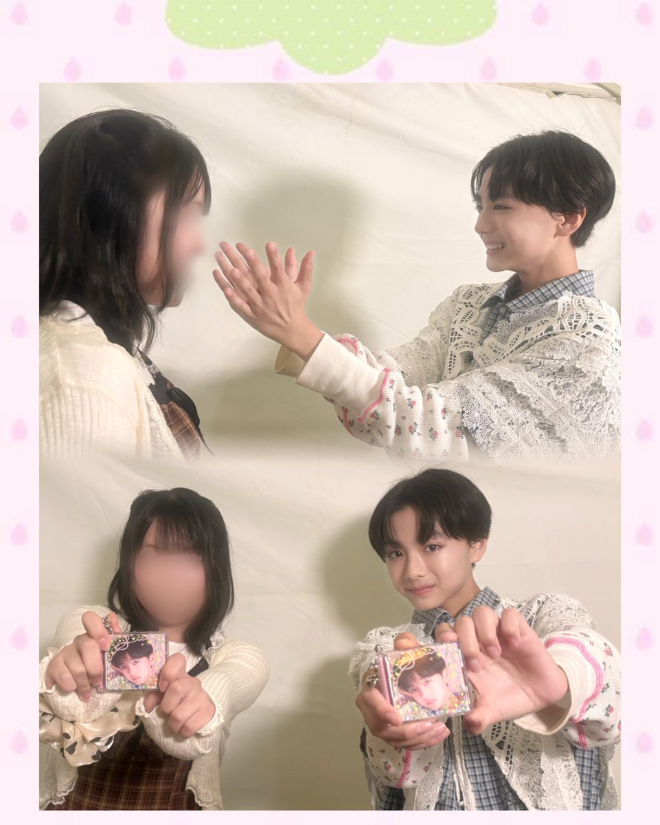 Ch1su1's tweet photo. 9/26『ERROR CODE 404』リリースイベント♪⸝⸝> <⸝⸝

前代未聞の推しの前で変顔をかましてしまいました。
スタッフさんのミスにより2回も。。。
（すいくんを笑わせすぎて事故らせてしまったせいです）

4枚目はサイン会レポです🎀

やっぱりすい<ꩢだいすき❣️
 #NotFound  #成田粋   #ツーショ https://t.co/vq6fy4x0t3