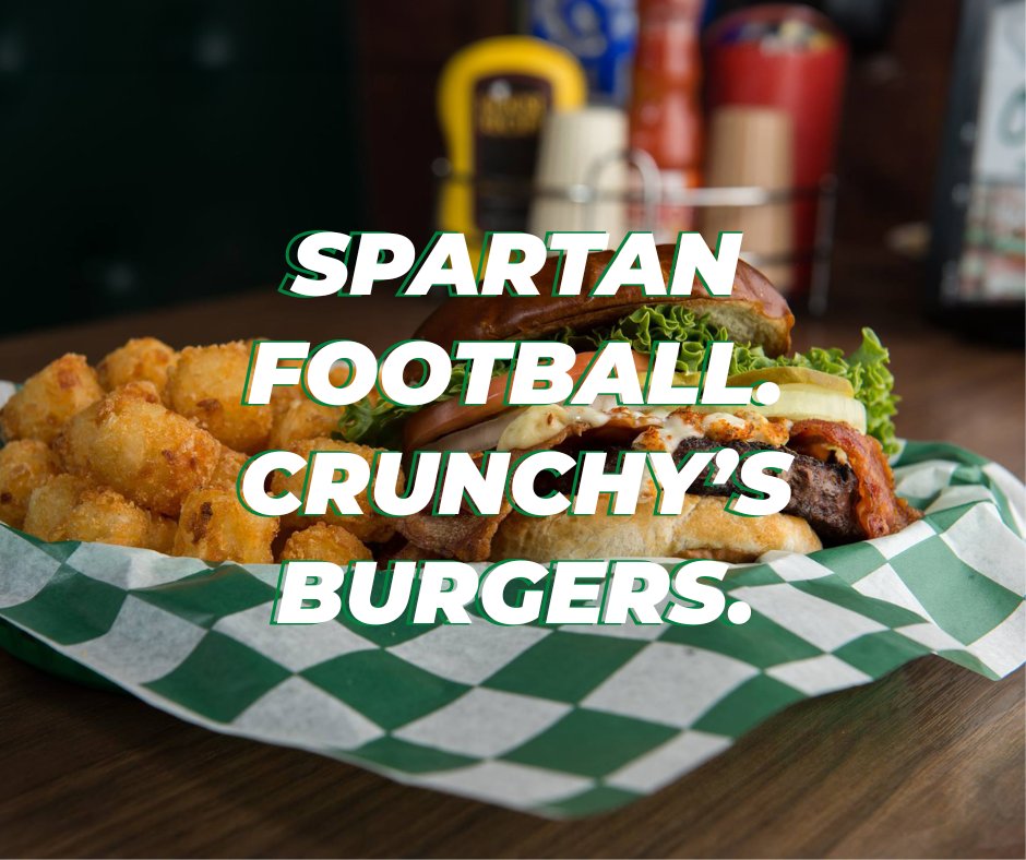 Crunchys's tweet photo. Grab a burger and watch State take on Nebraska tonight at Crunchy’s! https://t.co/er7QuajaKb