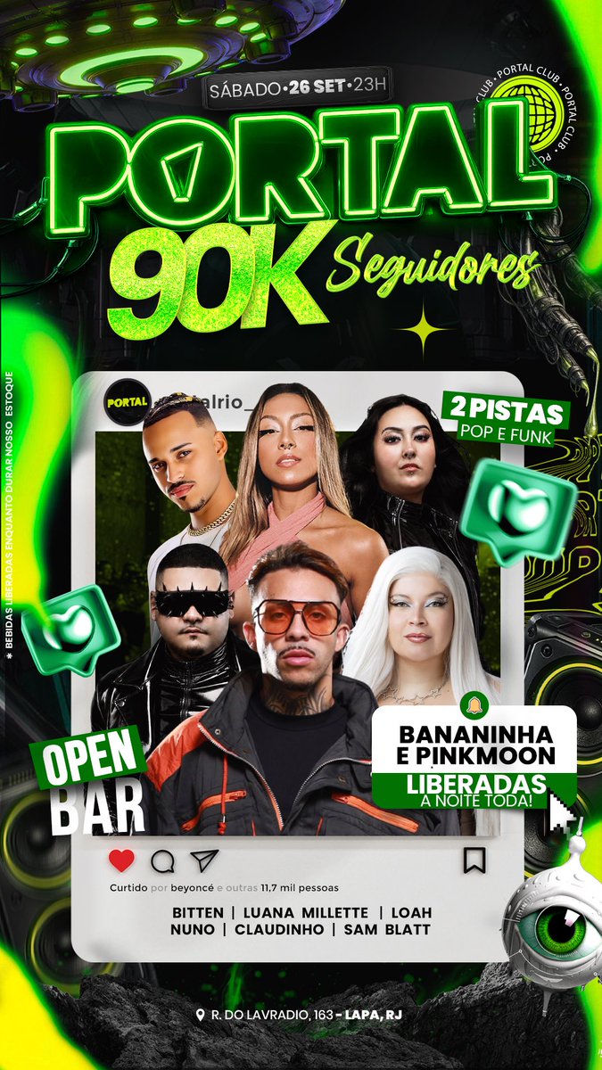 portalrio_'s tweet photo. Hoje tem Portal. 🍌🌚

Bananinha + Pinkmoon + Mega open bar e a gente fingindo que amanhã não é domingo e ainda tem Portal On Board 🌊🚢

🎟️ Ingressos e listas: https://t.co/DZSiFl2ZI4 https://t.co/Vx14yBNMqv