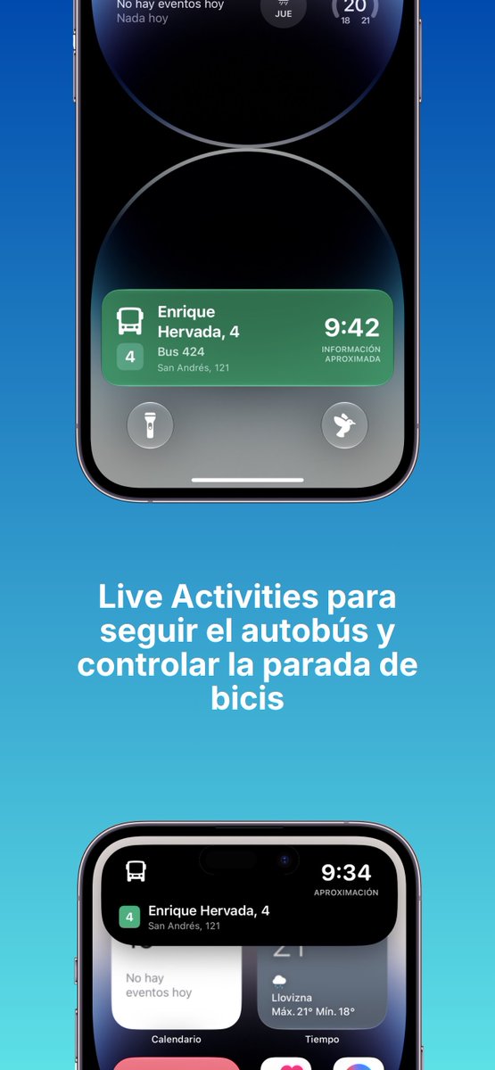 darsenaAC's tweet photo. ¡Muévete por #ACoruña en una sola pantalla!
✅ Bus, bici, taxi y tren, todo en la misma app
✅ Sigue el bus o la bici desde la dynamic island
✅ Mira la hora de salida programada del bus
✅ Cambia en un toque para pagar/desbloquear/reservar

Gratis en iOS: https://t.co/LfZIixMhu1 https://t.co/SKmVcthXFu