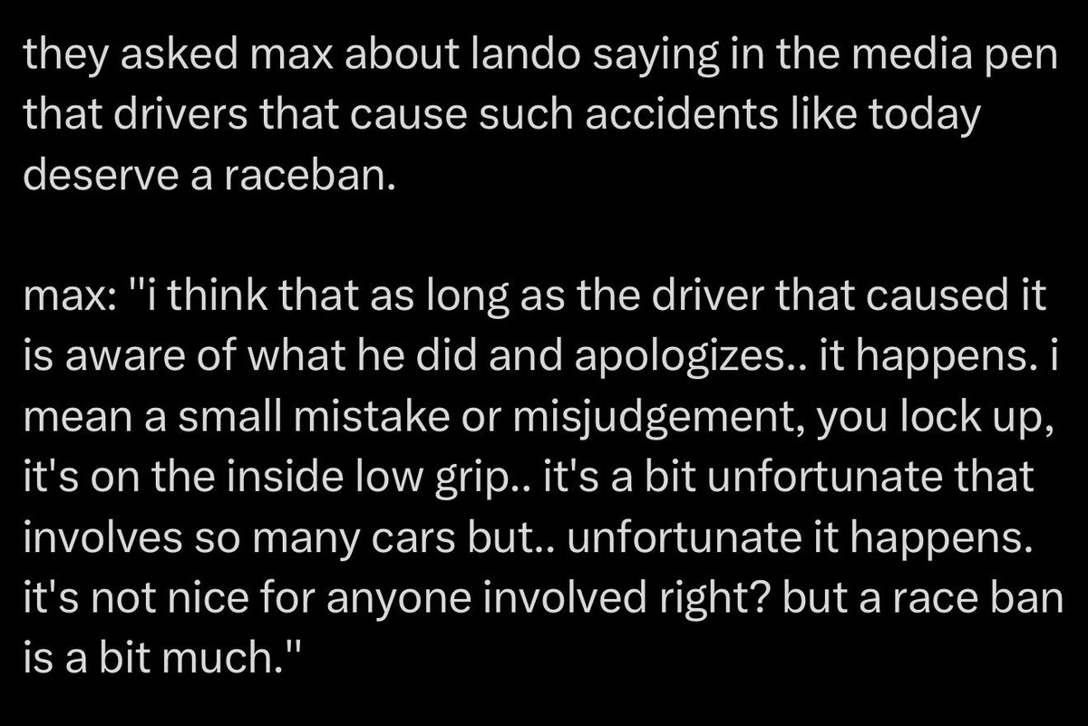 LNFOURS's tweet photo. sure lets ask the driver who genuinely wants to kill everyone on track and never an an ounce of remorse for his actions💀 https://t.co/eBaMzfXFxI