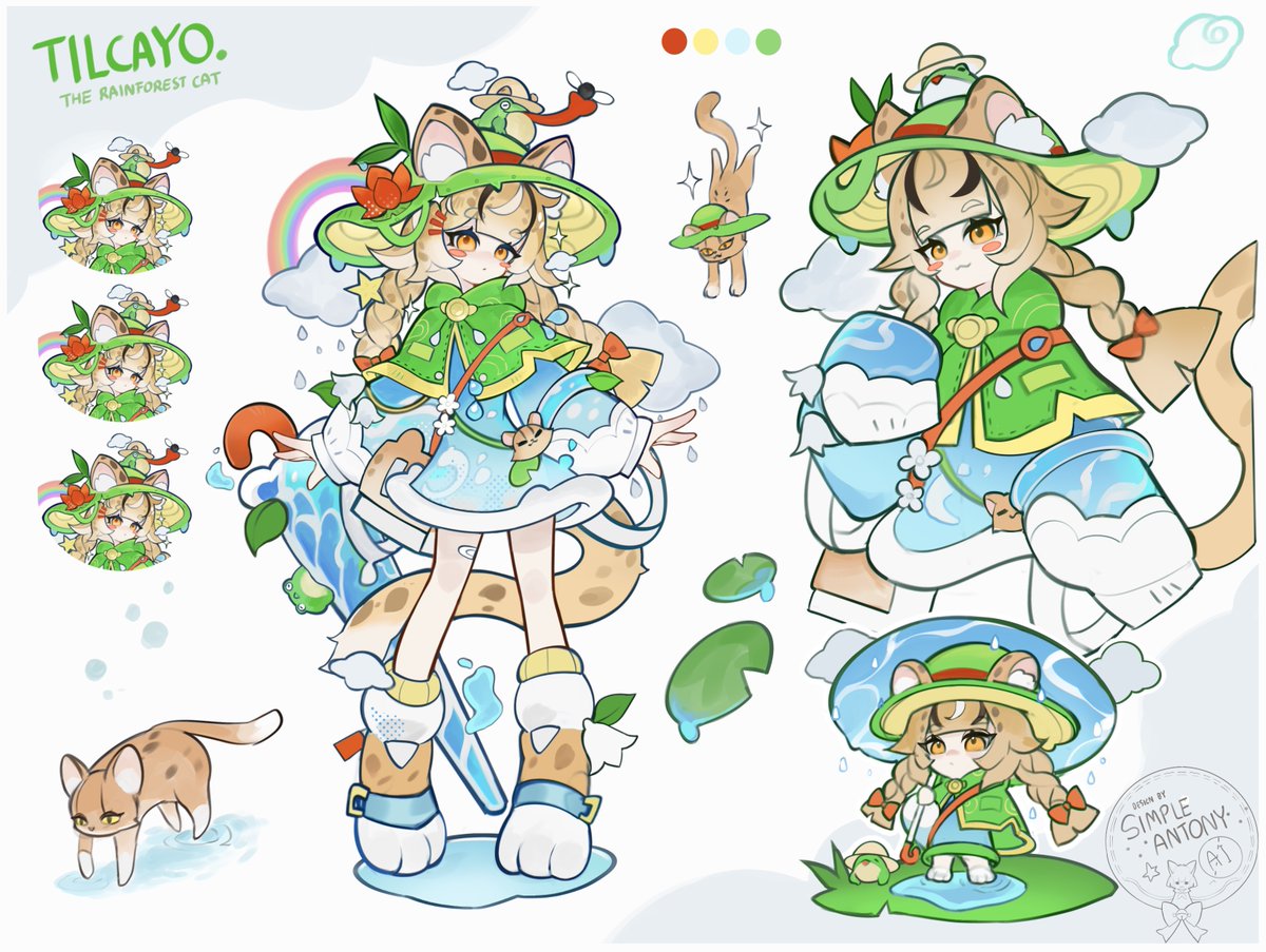 Kuntou_art's tweet photo. (RT Really appreciated 💚💛❤️) ADOPT Tilcayo cat 🐈🌳🌧️Start bid for 150 USD Claim below #simpleantony #Vtuber https://t.co/DEG3ZJsdvH