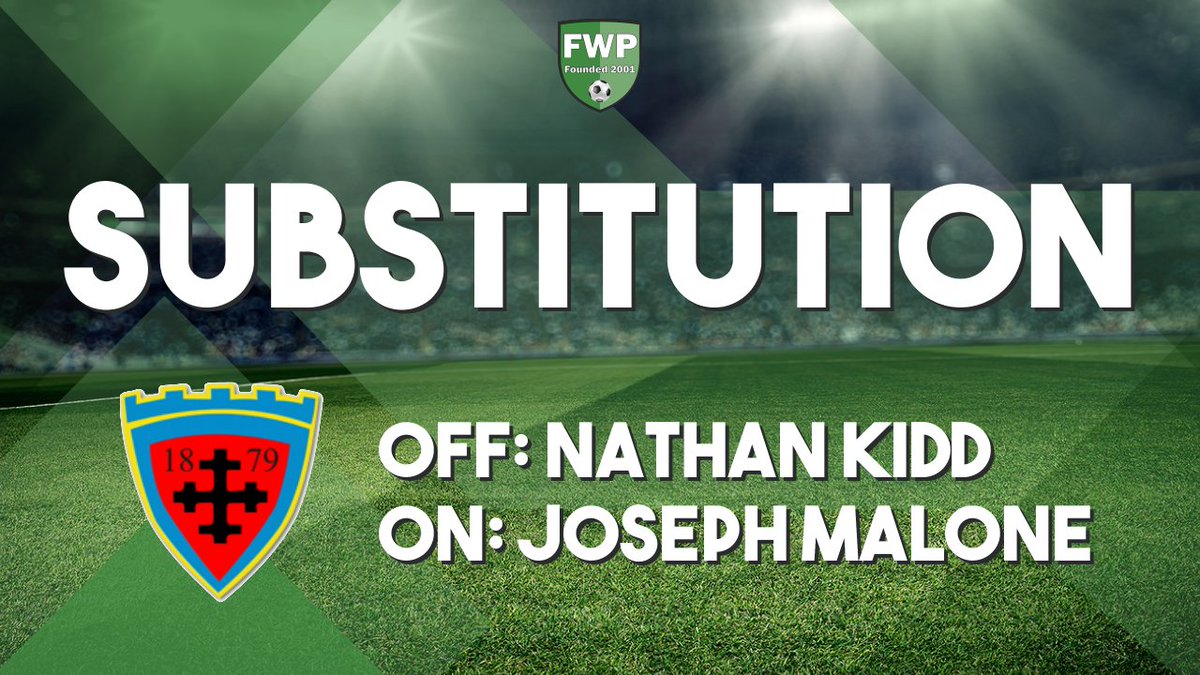 AlnwickTownAFC's tweet photo. SUB: Joseph Malone replaced Nathan Kidd (62') https://t.co/o3ebPmkAvF