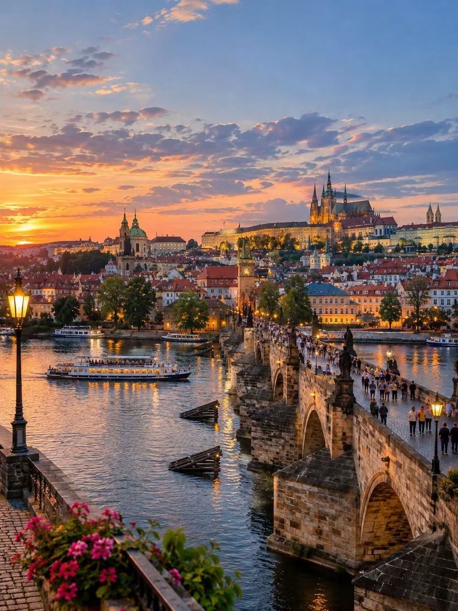 SeascapeNature's tweet photo. Charles Bridge Prague Czech Republic 🇨🇿 https://t.co/Mvf3X0hvBu