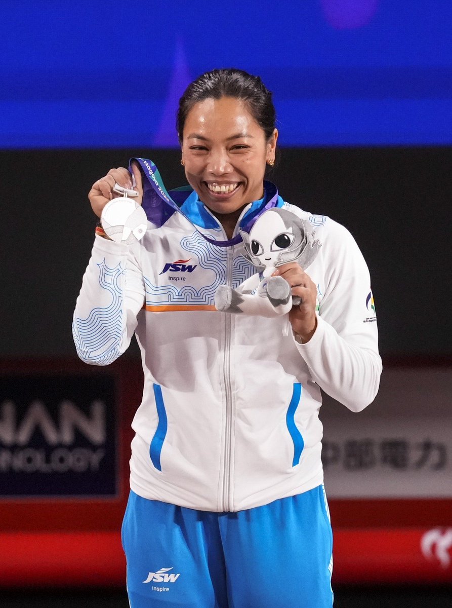 iShivamG_'s tweet photo. Congratulations to @mirabai_chanu her on winning the Silver medal in the Women’s 49 kg Weightlifting event.

#AsianGames2026 https://t.co/8Sv4Gh6VgX