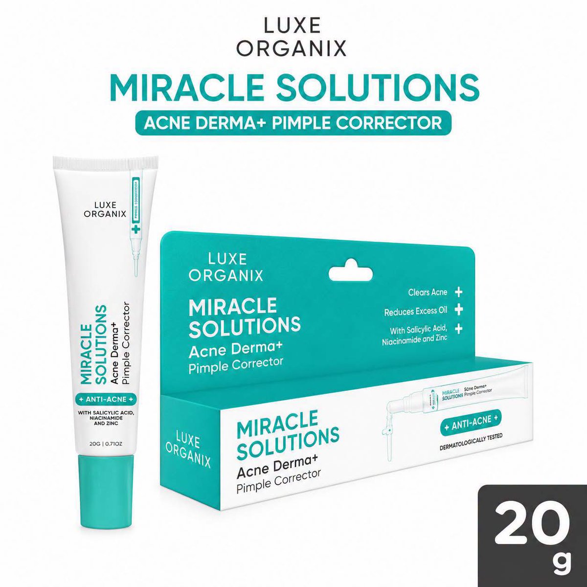 SuSguN34's tweet photo. العناية بالبثور أصبحت أسهل! مصحح البثور Luxe Organix Miracle Solutions 20غ 
يساعد على تجفيف البثور، التحكم بالزيوت الزائدة وتقليل ظهور آثار حب الشباب. متوفر في المتجر وعبر الإنترنت في كندا. https://t.co/jGmBckQaup