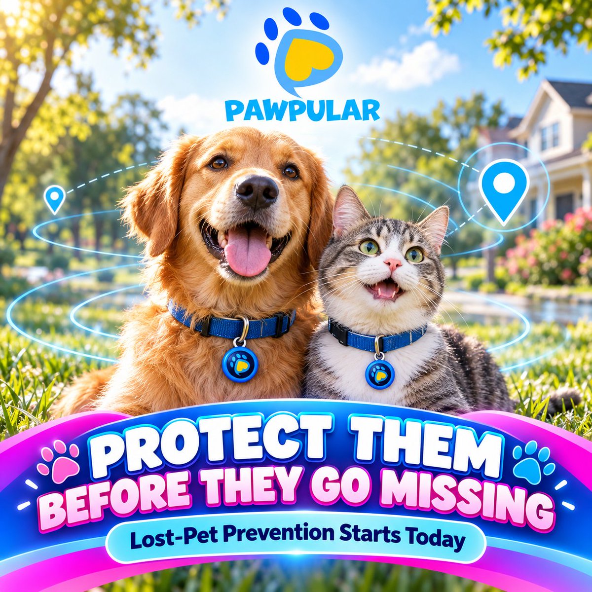 PawpularApp's tweet photo. 🐾 Protect Them Before They Go Missing 🐾

A few simple steps can make a lifesaving difference:

🏷️ Keep identification details updated
📱 Use a QR code pet profile
🏡 Set custom safe zones
🔔 Enable instant escape alerts
📍 Use real-time GPS tracking
👨‍👩‍👧 Share access with your family

PawPular is building an all-in-one app and smart pet wearable to help pet parents monitor their pets’ location, activity, health and safety—all while earning rewards for staying active together. 💙

Prevention starts before a pet goes missing.

#LostPetPrevention #PetSafety #PawPular #PetTracker #PetTech